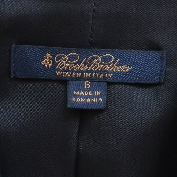 Brooks Brothers 100% Wool Navy Pinstripe Blazer Women’s Classic Office Size 6 - Picture 8 of 10